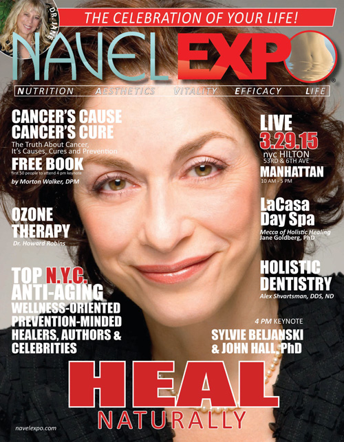 Navel Expo cover featuring Sylvie Beljanski author of "Winning the war on Cancer"