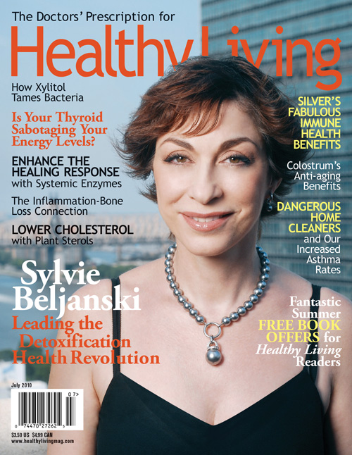 Sylvie Beljanski, author of "Winning the war on Cancer" featured on the cover of Healthy Living Magazine